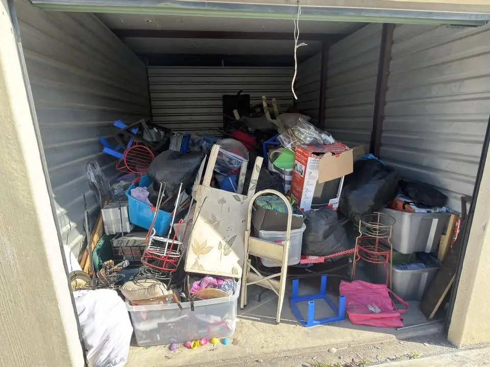 Storage unit cleanout, before