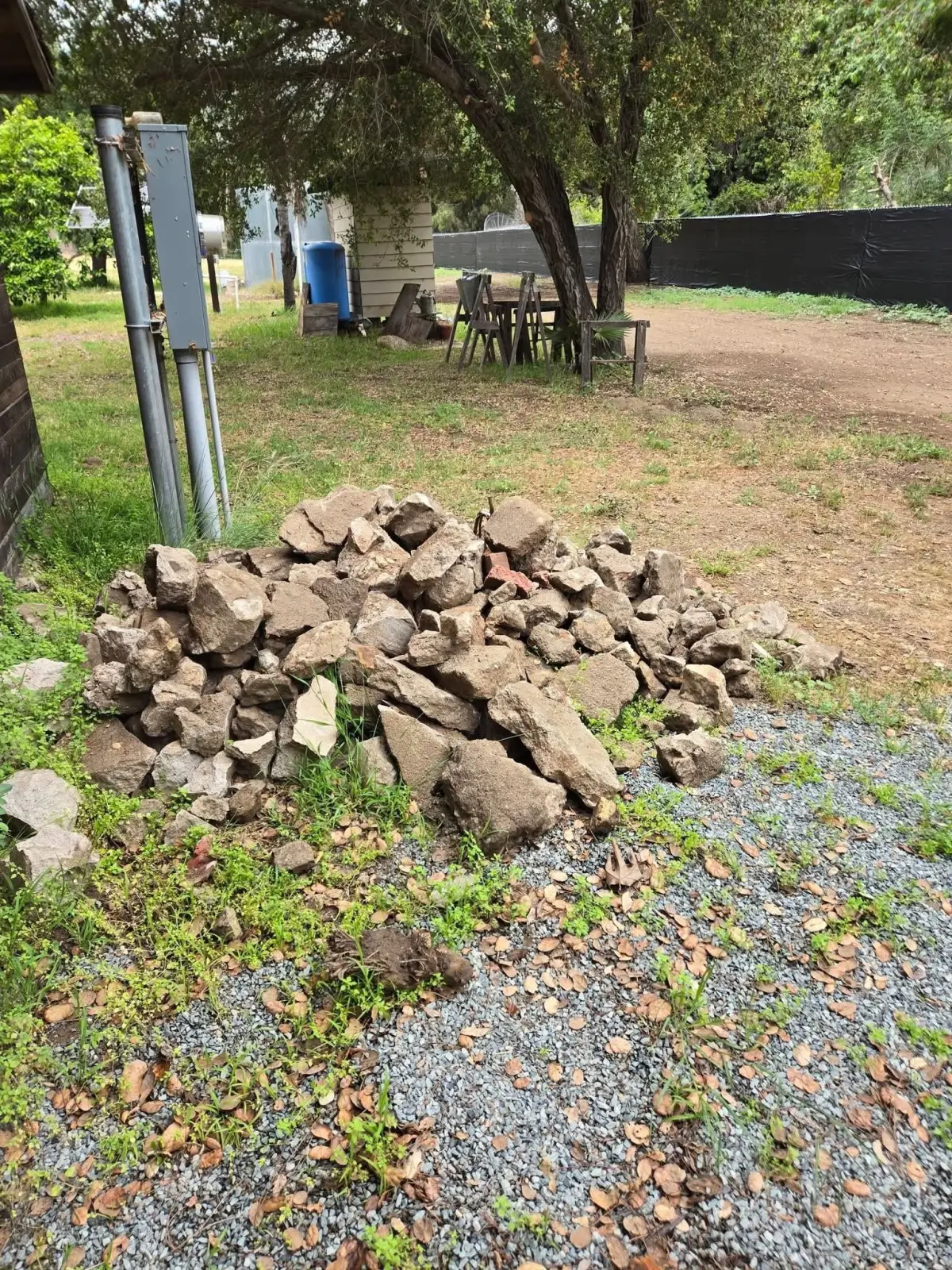 Rock & rubble hauled off, before